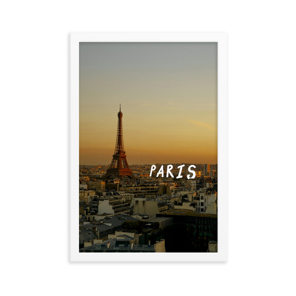 Paris in Text Framed Print