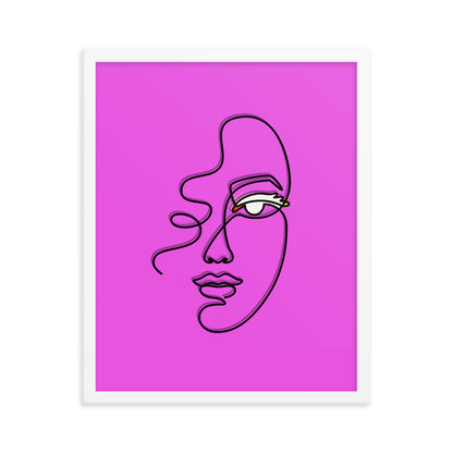 Pink Faces Framed Print
