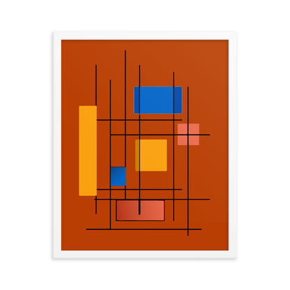 Bauhaus Brown Framed Print
