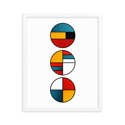 Bauhaus Concentric Framed Print