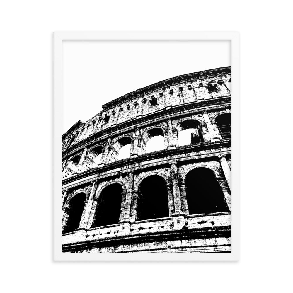 Rome Colosseum Mono Framed Print