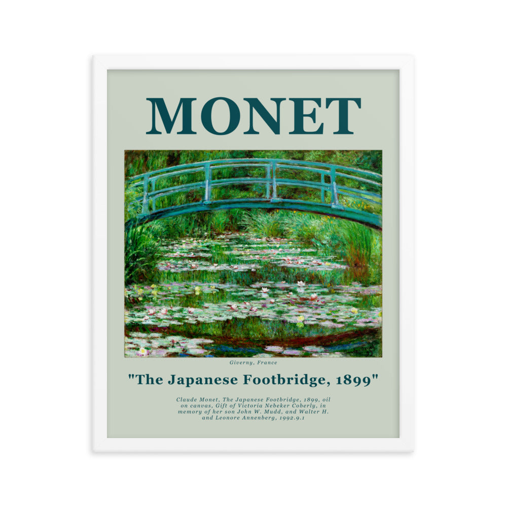 The Japanese Footbridge by Monet Framed Print