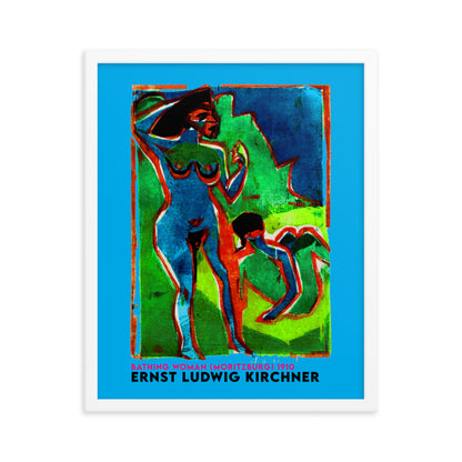 Bathing Woman (Moritzburg) by Ernst Ludwig Kirchner Framed Print