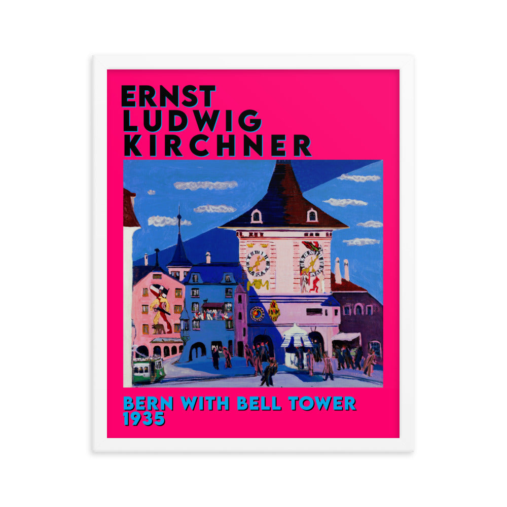 Bern with Belltower by Ernst Ludwig Kirchner Framed Print