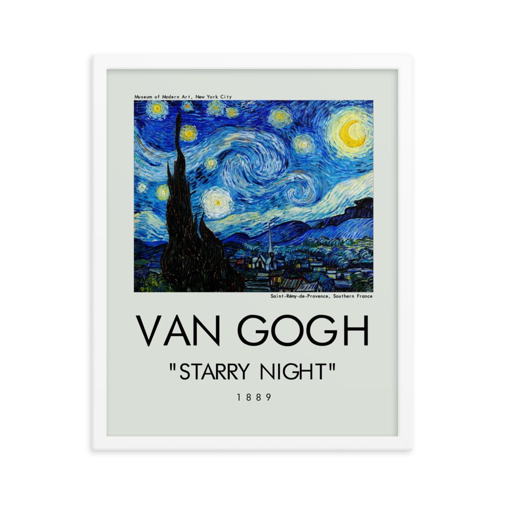 Starry Night by Vincent Van Gogh Framed