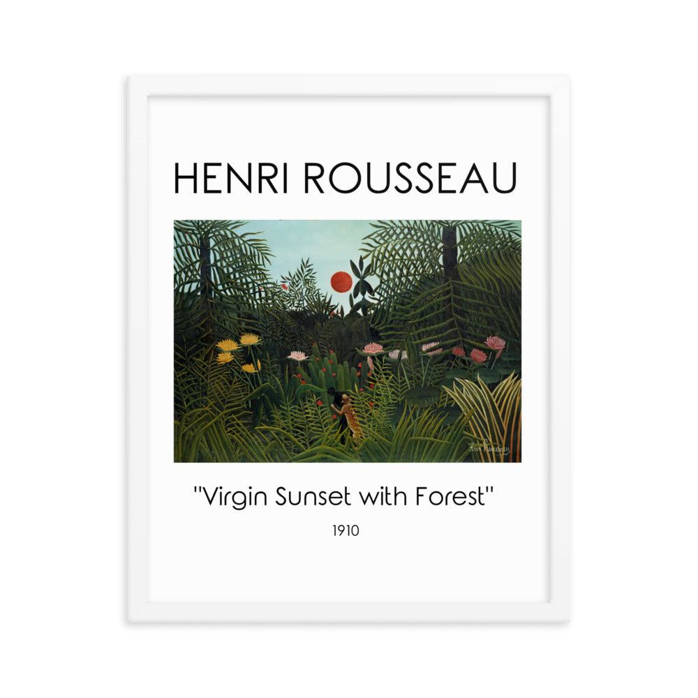 Henri Rousseau - Virgin Sunset with Forest Framed Print