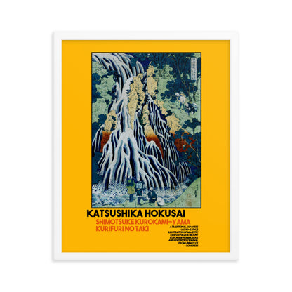 Shimotsuke Kurokami-Yama Kurifuri no Taki by Katsushika Hokusai Framed Print