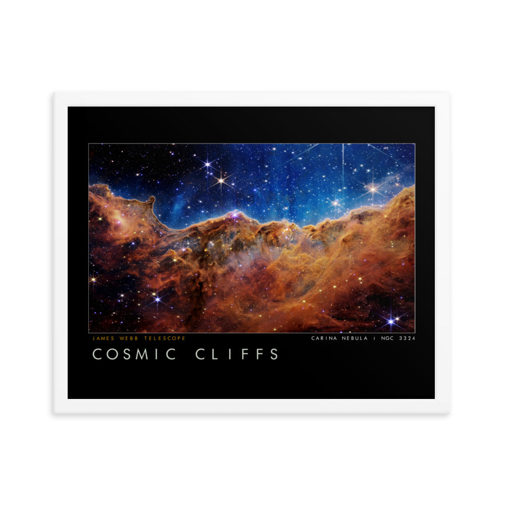 James Webb Telescope Cosmic Cliffs Framed Print