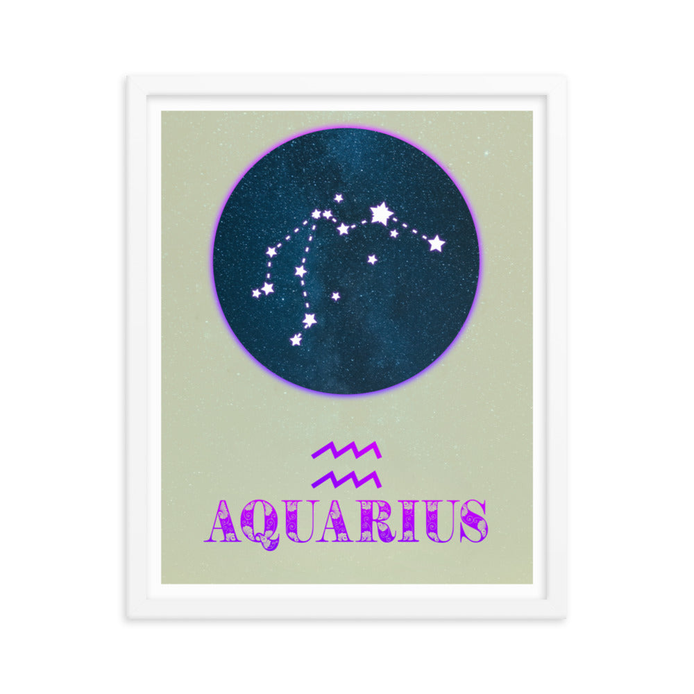 Aquarius Zodiac Framed Print