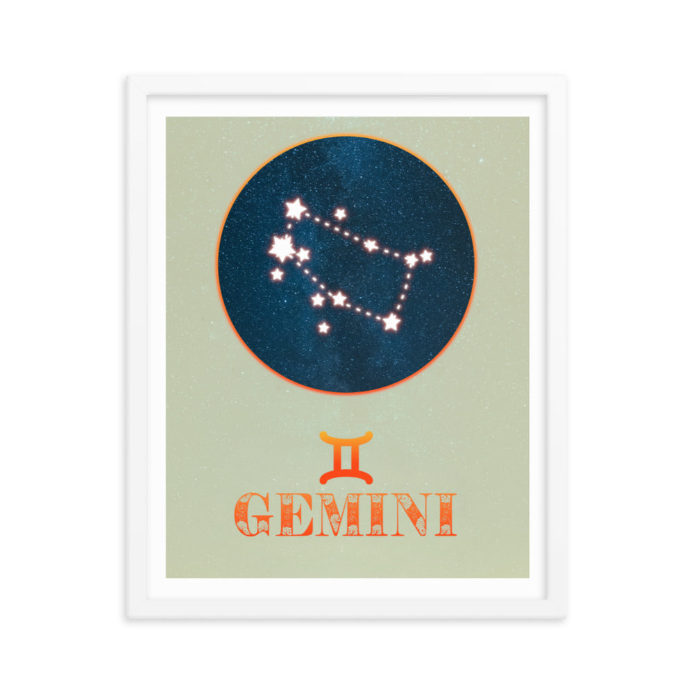 Gemini Zodiac Framed Print