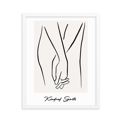 Kindred Spirits Line Art Framed Print