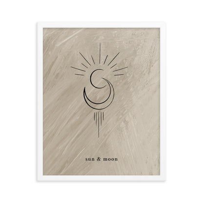 Sun & Moon Framed Print