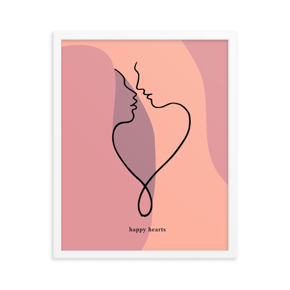 Happy Hearts Framed Print