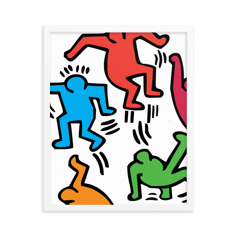 Keith Haring Inspired Framed Print