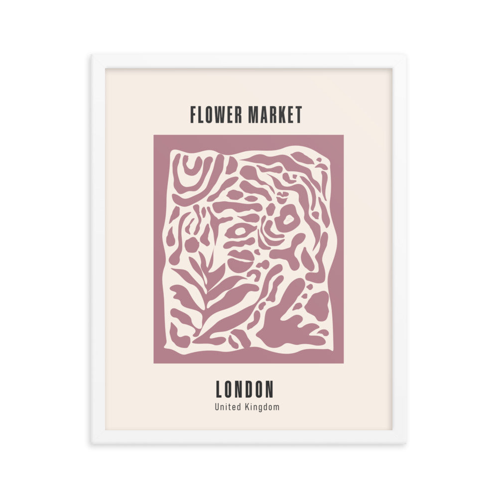 London Flower Market Framed Print