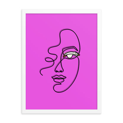 Pink Faces Framed Print