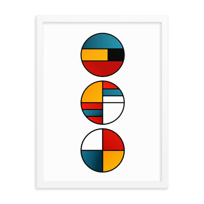 Bauhaus Concentric Framed Print