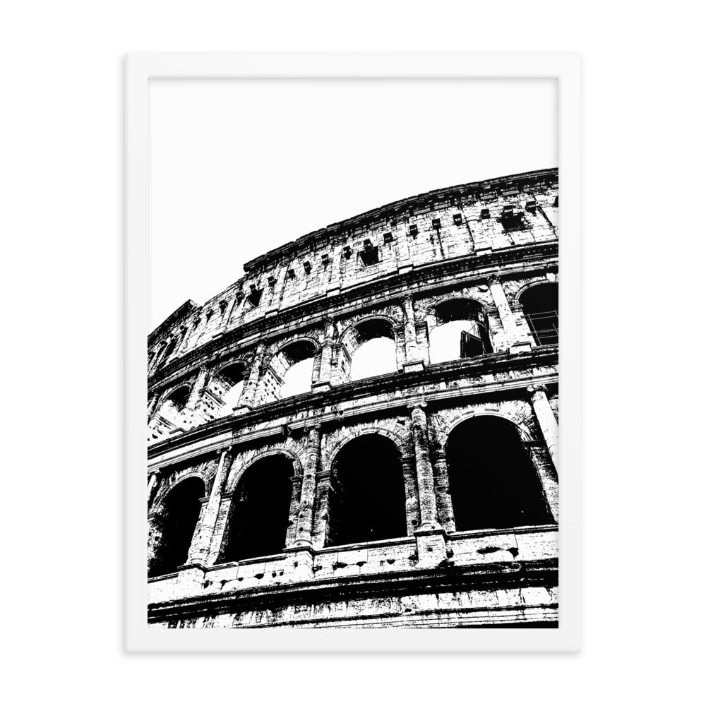 Rome Colosseum Mono Framed Print