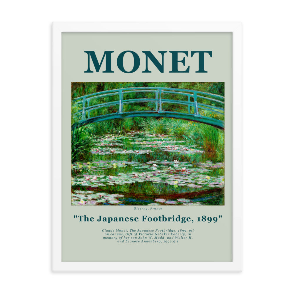 The Japanese Footbridge by Monet Framed Print