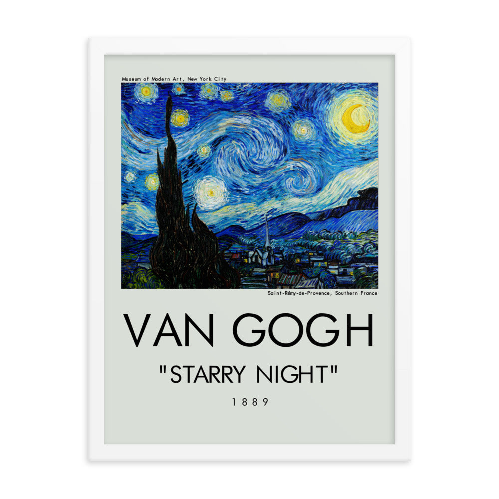 Starry Night by Vincent Van Gogh Framed