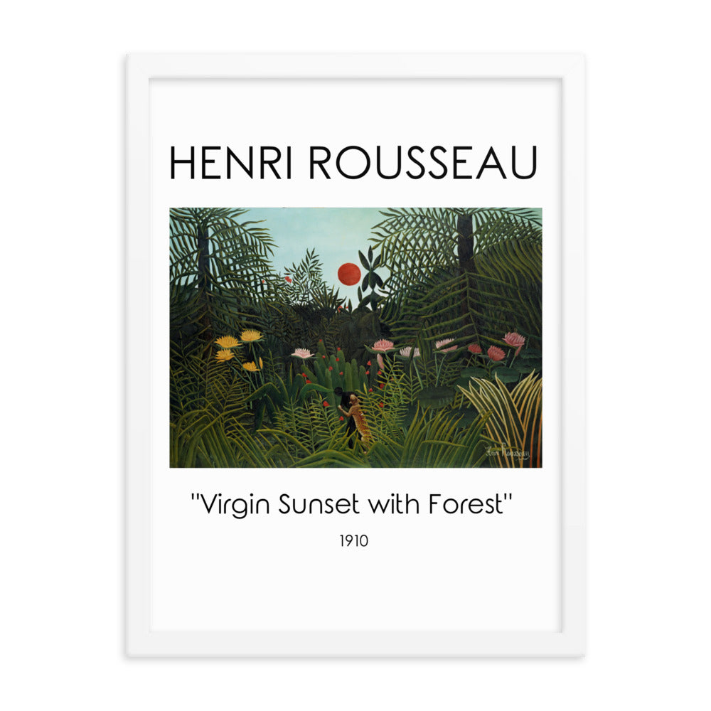 Henri Rousseau - Virgin Sunset with Forest Framed Print