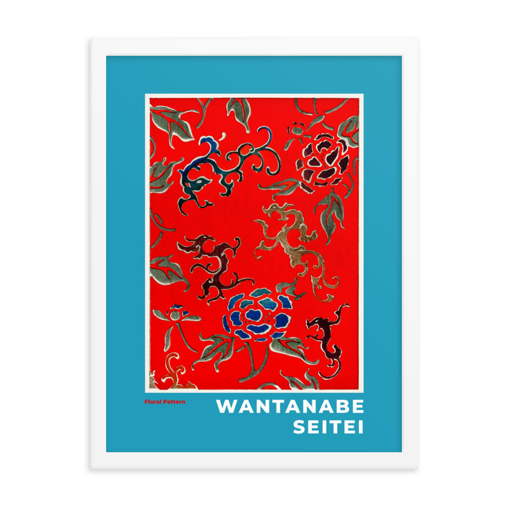 Wantanabe Setei - Floral Pattern Framed Print