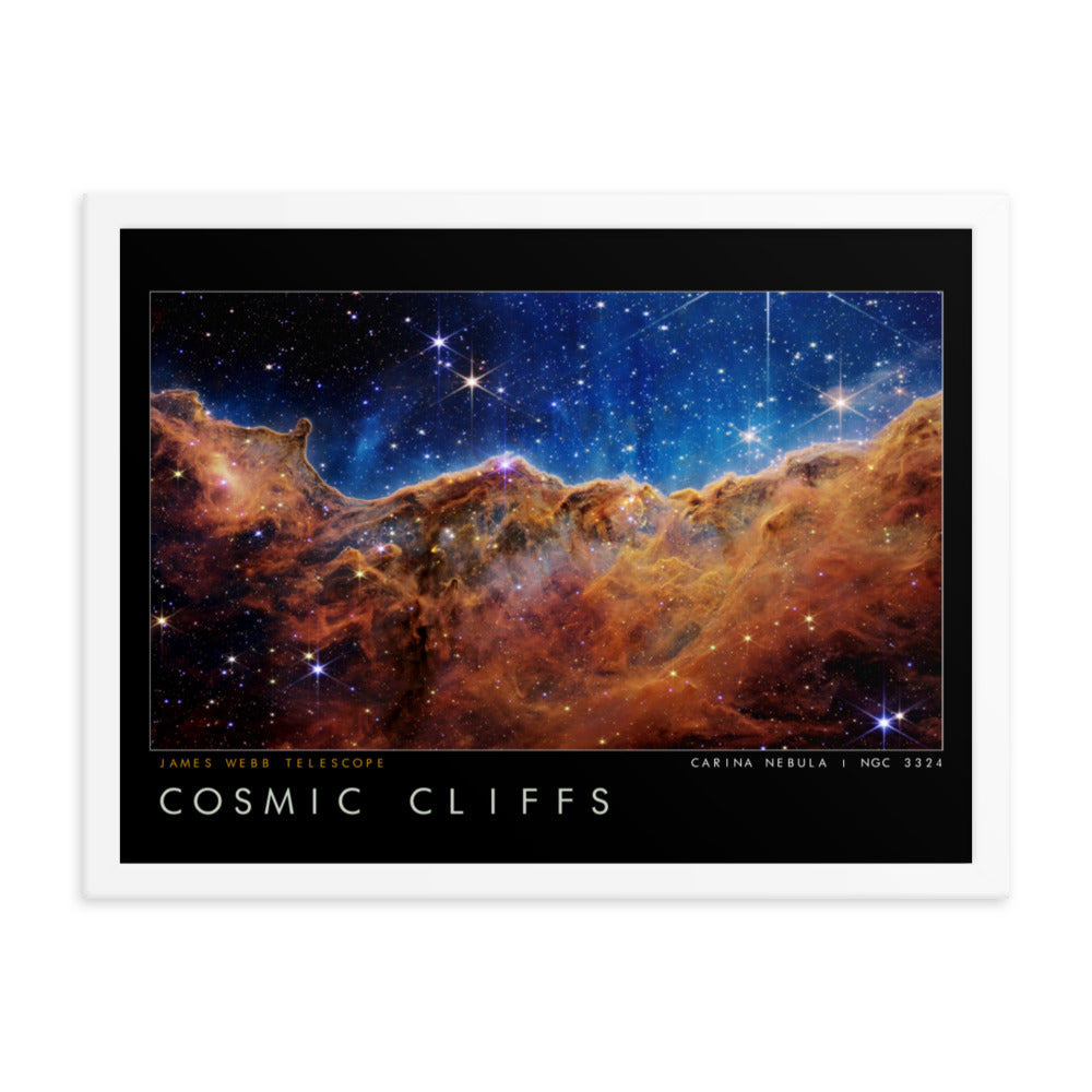 James Webb Telescope Cosmic Cliffs Framed Print