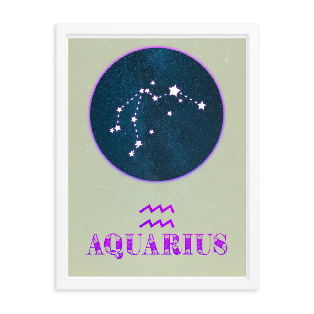 Aquarius Zodiac Framed Print