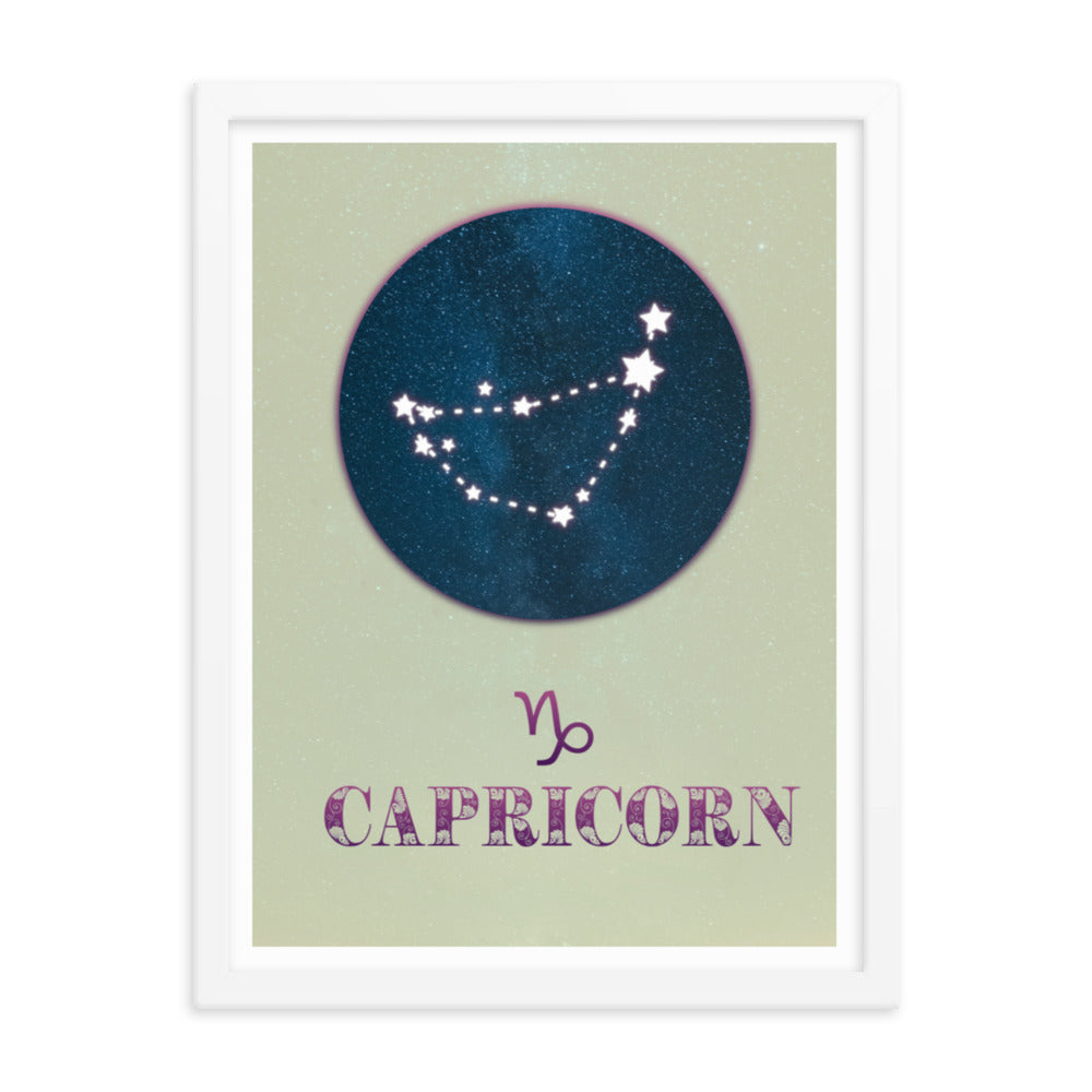 Capricorn Zodiac Framed Print