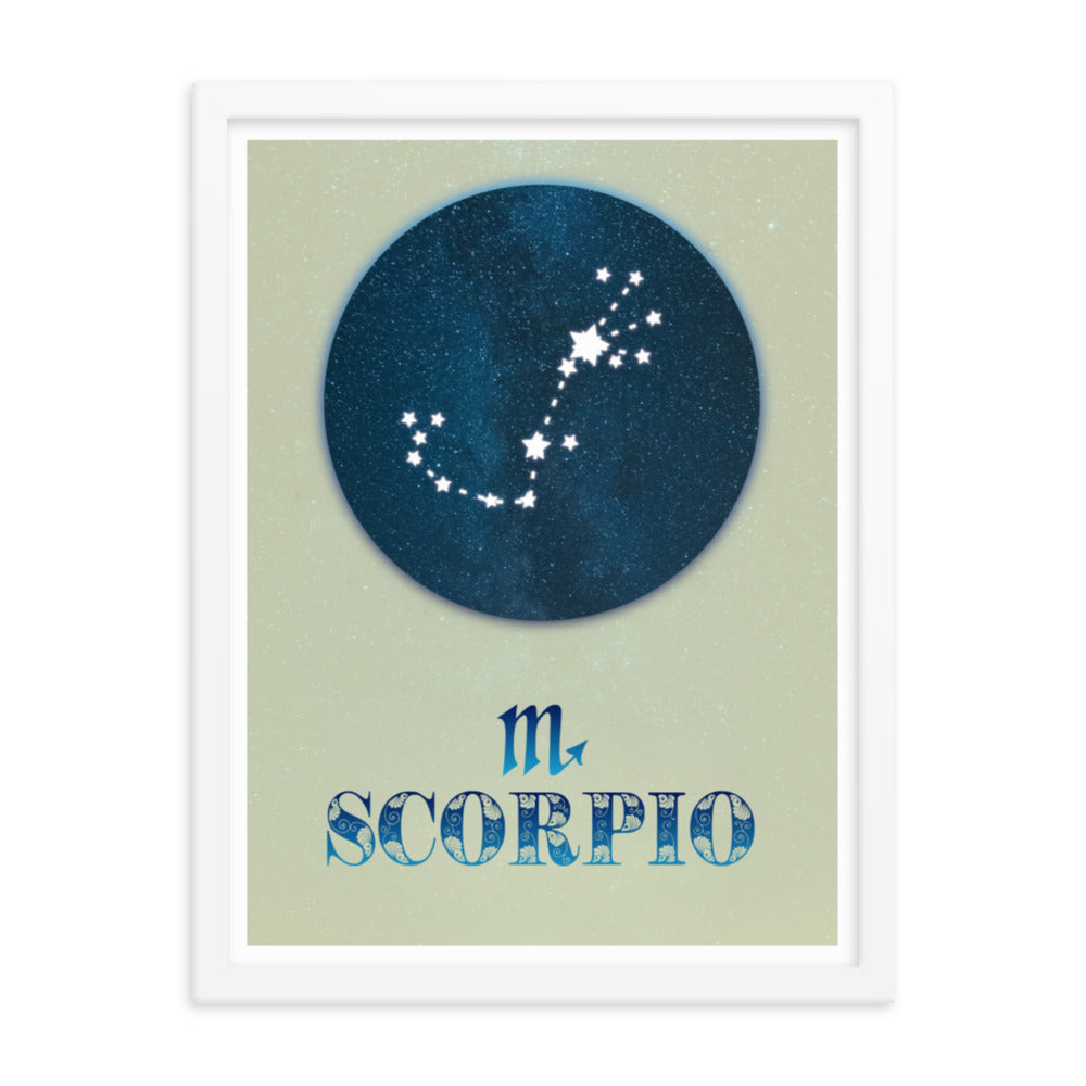 Scorpio Zodiac Framed Print