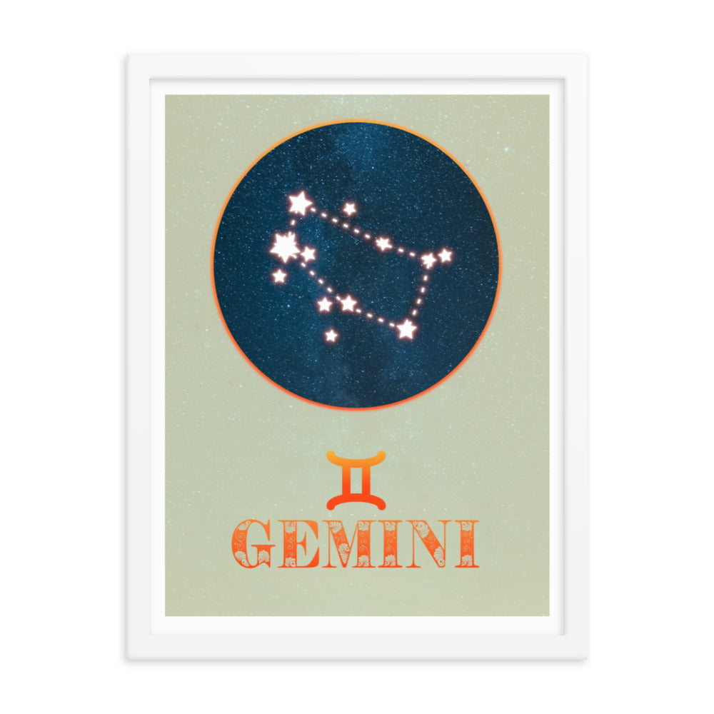 Gemini Zodiac Framed Print