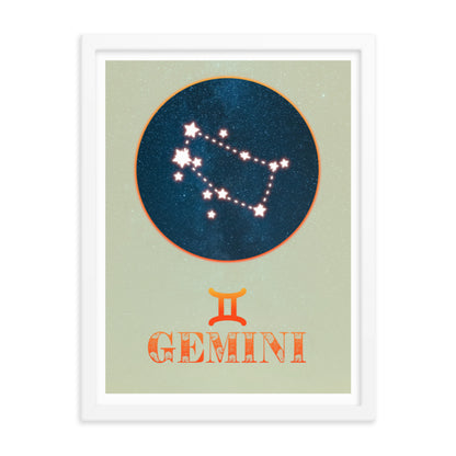 Gemini Zodiac Framed Print