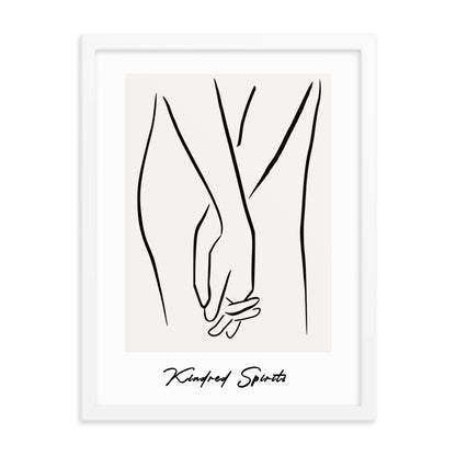 Kindred Spirits Line Art Framed Print