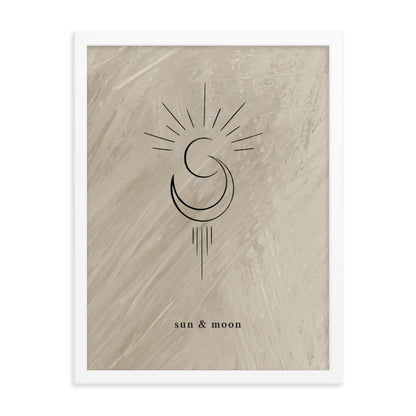 Sun & Moon Framed Print