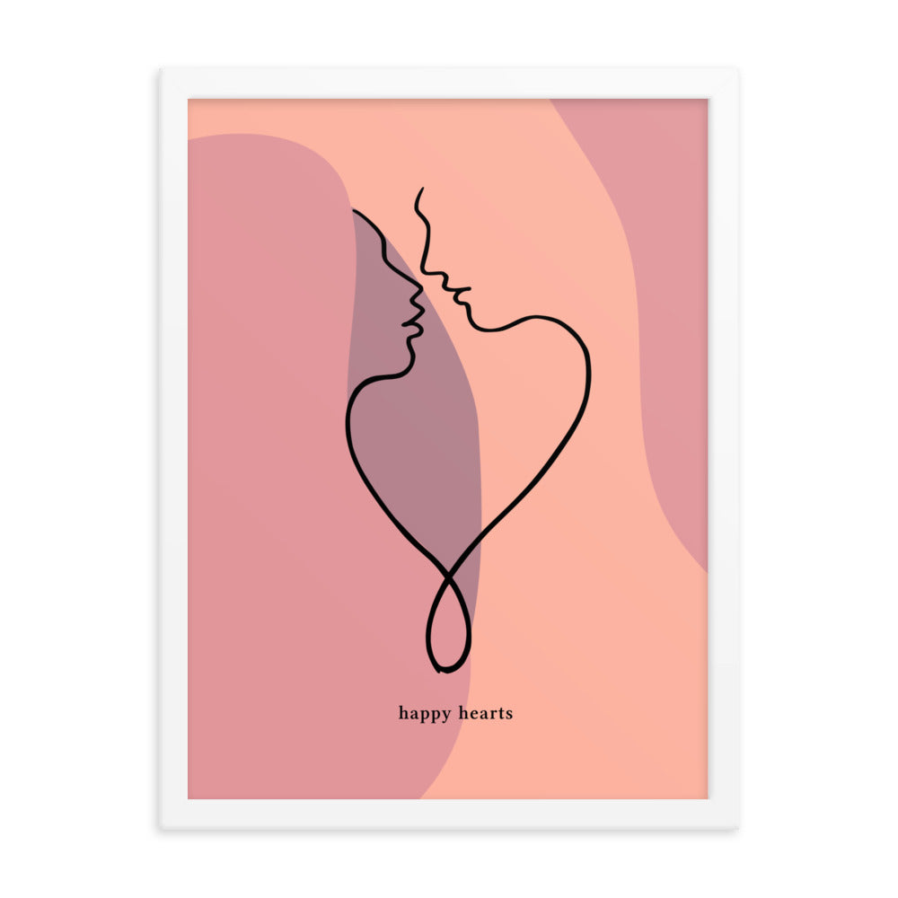 Happy Hearts Framed Print