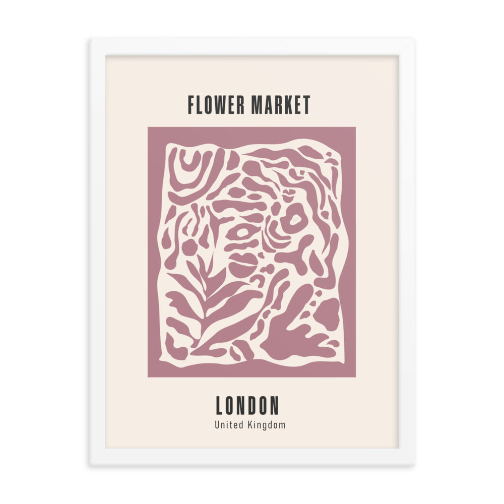 London Flower Market Framed Print