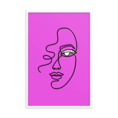 Pink Faces Framed Print