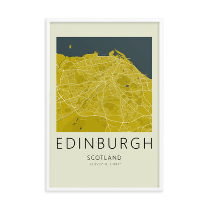Edinburgh Map Framed Print