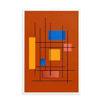 Bauhaus Brown Framed Print