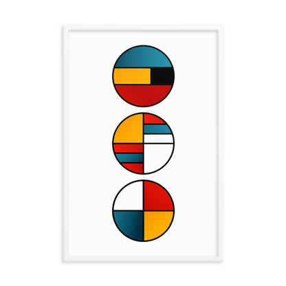 Bauhaus Concentric Framed Print