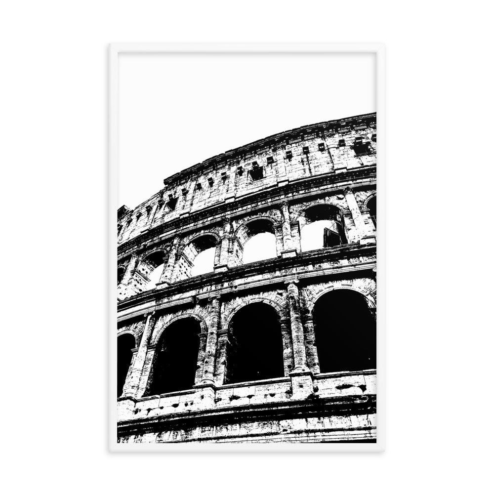 Rome Colosseum Mono Framed Print