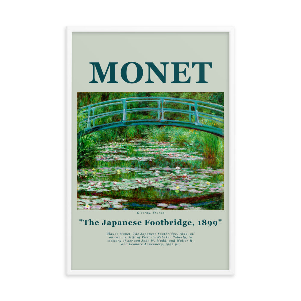 The Japanese Footbridge by Monet Framed Print