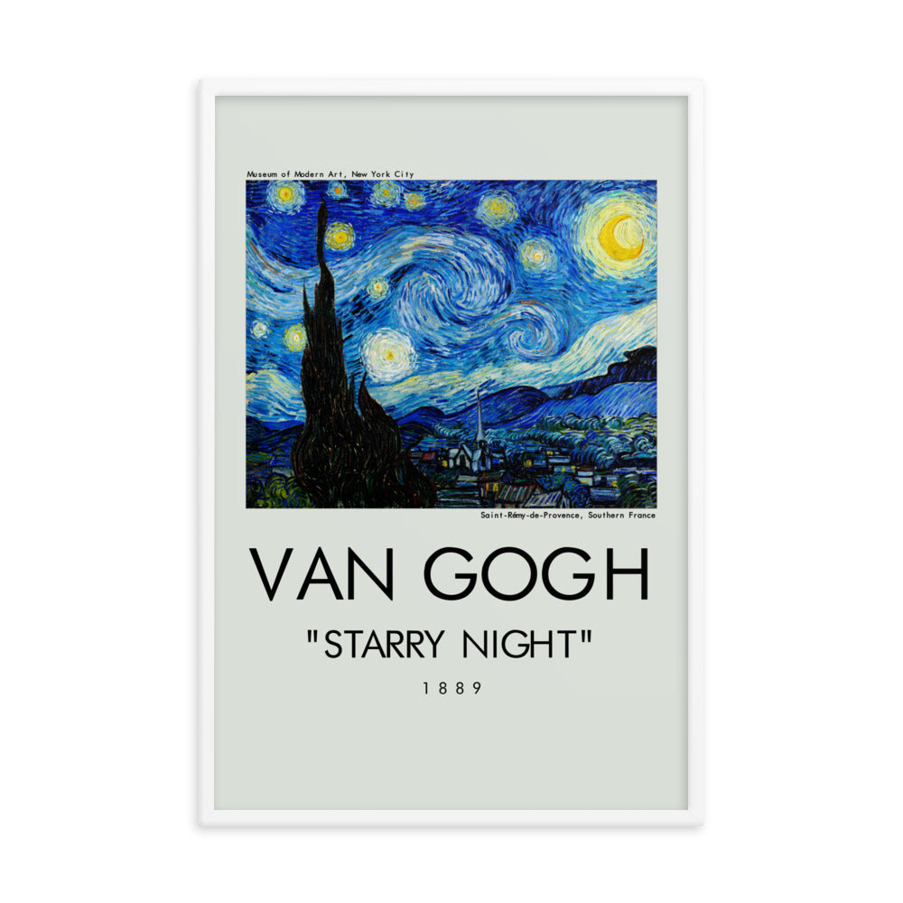 Starry Night by Vincent Van Gogh Framed