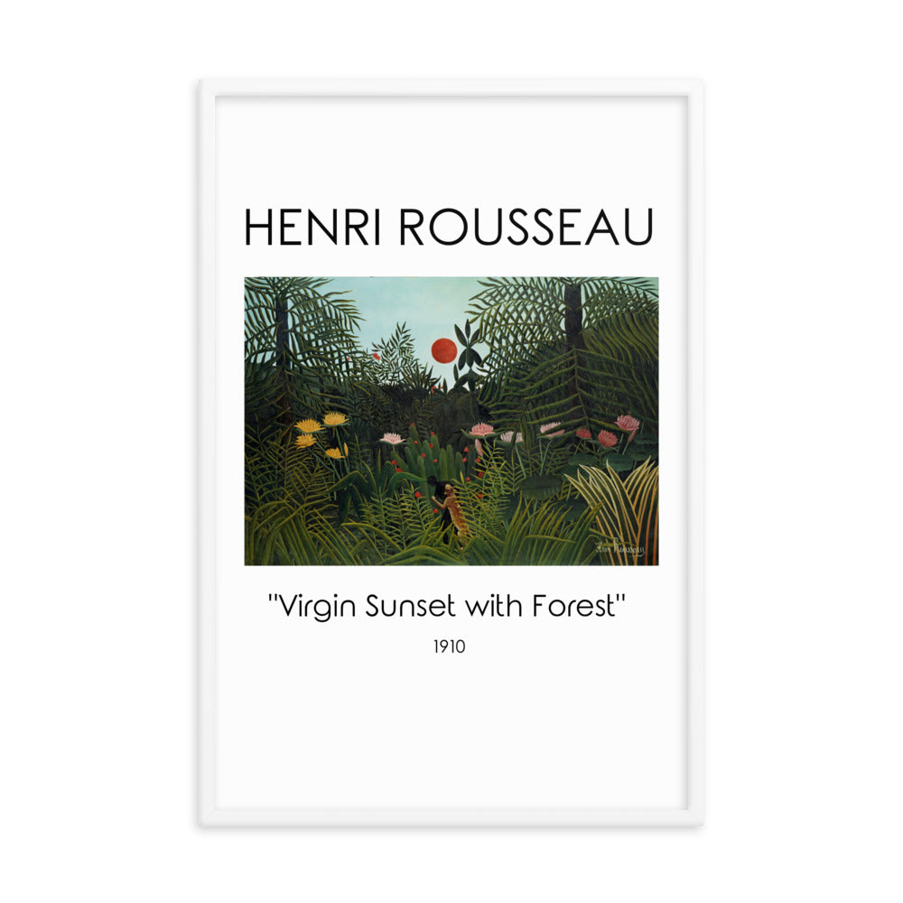 Henri Rousseau - Virgin Sunset with Forest Framed Print