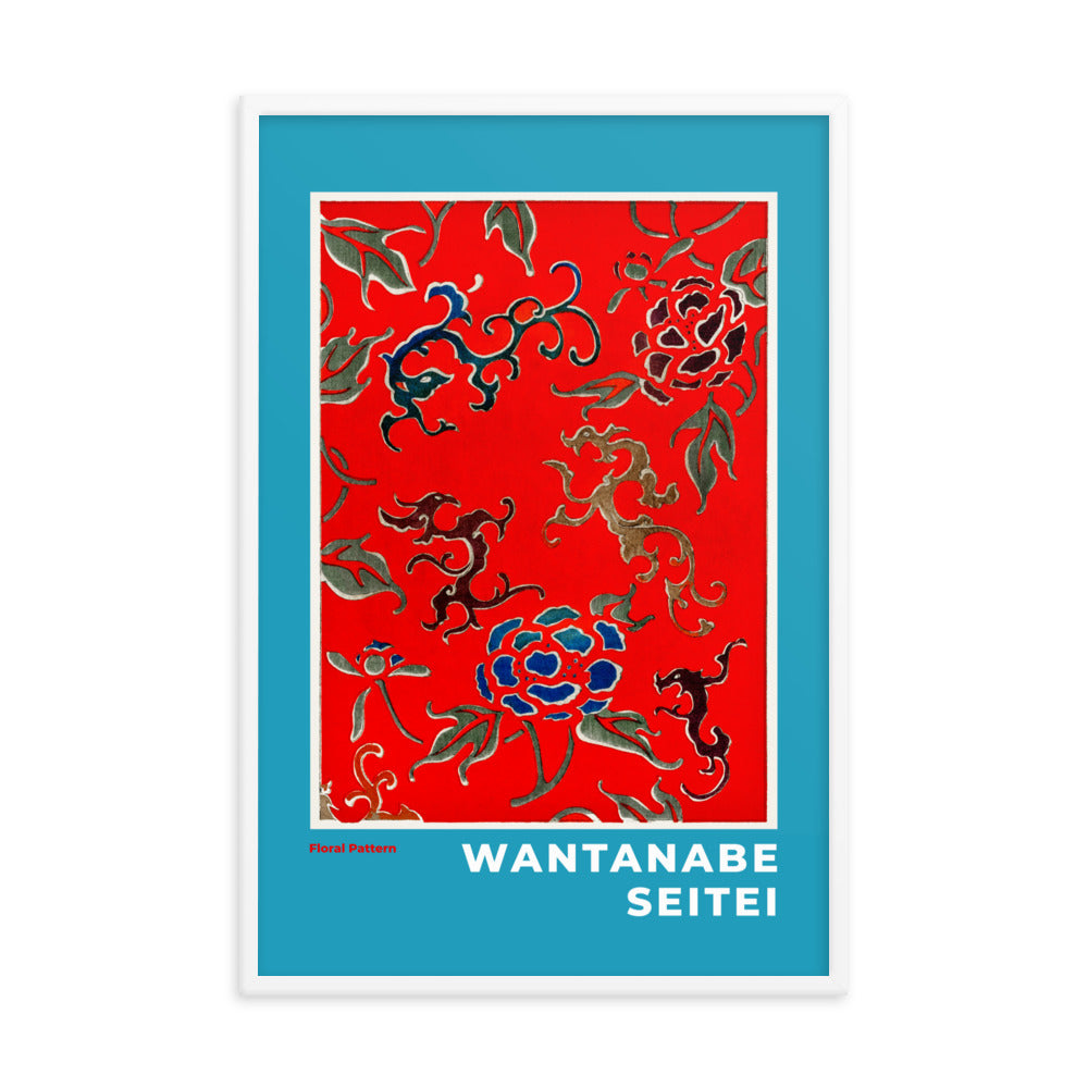 Wantanabe Setei - Floral Pattern Framed Print