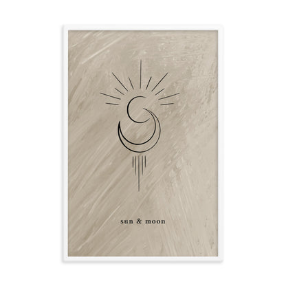 Sun & Moon Framed Print