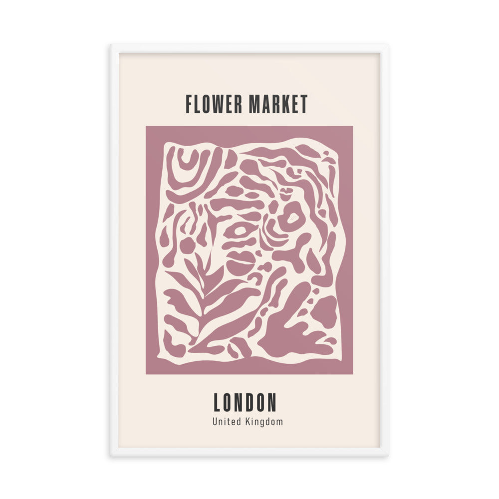 London Flower Market Framed Print