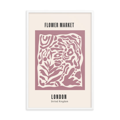 London Flower Market Framed Print