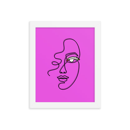 Pink Faces Framed Print