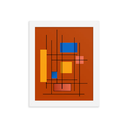 Bauhaus Brown Framed Print